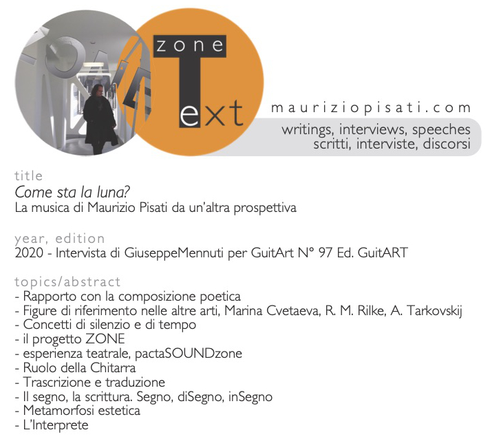 Writings Maurizio Pisati